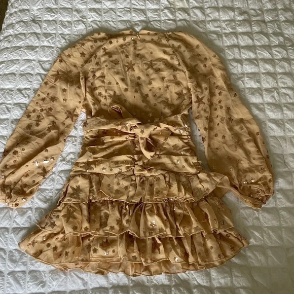 RARE Boohoo star sequin ruffle mini dress - Picture 8 of 12